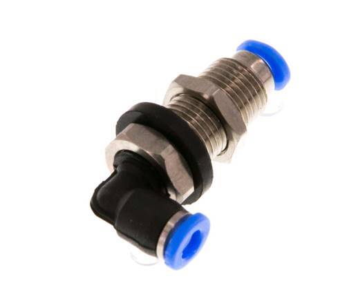 3mm 90 graden L-verbinding Staal/PBT Insteekfitting Schotdoorvoer Compact Ontwerp NBR [2 Stuks]