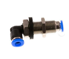 3mm 90 graden L-verbinding Staal/PBT Insteekfitting Schotdoorvoer Compact Ontwerp NBR [2 Stuks]