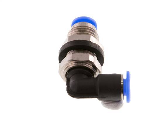 4mm 90 graden L-verbinding Messing/PBT Insteekfitting Schotdoorvoer Compact Ontwerp NBR [2 Stuks]