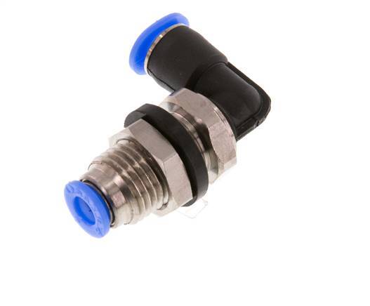 4mm 90 graden L-verbinding Messing/PBT Insteekfitting Schotdoorvoer Compact Ontwerp NBR [2 Stuks]