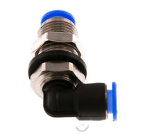 6mm 90 graden L-verbinding Messing/PBT Insteekfitting Schotdoorvoer Compact Ontwerp NBR [2 Stuks]
