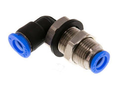 6mm 90 graden L-verbinding Messing/PBT Insteekfitting Schotdoorvoer Compact Ontwerp NBR [2 Stuks]