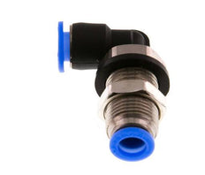 6mm 90 graden L-verbinding Messing/PBT Insteekfitting Schotdoorvoer Compact Ontwerp NBR [2 Stuks]