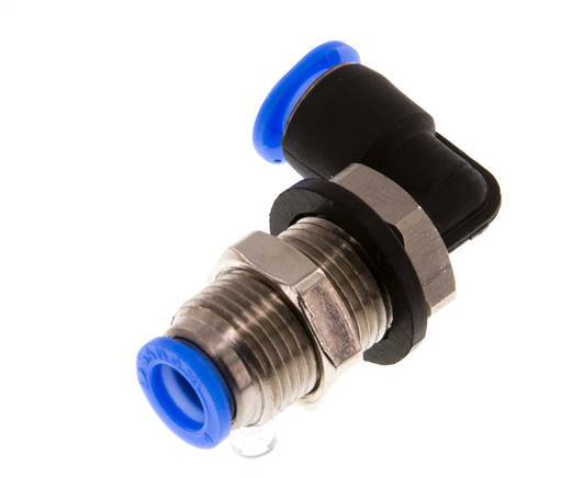 6mm 90 graden L-verbinding Messing/PBT Insteekfitting Schotdoorvoer Compact Ontwerp NBR [2 Stuks]