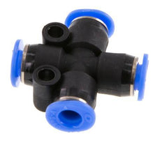 4mm Cross PA 66 Insteekfitting Compact Ontwerp NBR [2 Stuks]