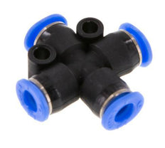 4mm Cross PA 66 Insteekfitting Compact Ontwerp NBR [2 Stuks]