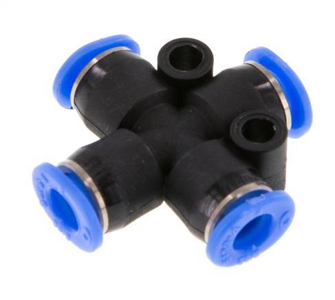 4mm Cross PA 66 Insteekfitting Compact Ontwerp NBR [2 Stuks]