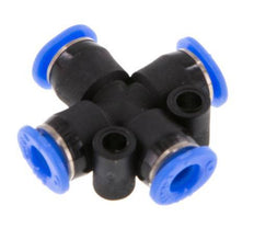 4mm Cross PA 66 Insteekfitting Compact Ontwerp NBR [2 Stuks]