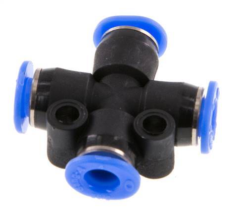 4mm Cross PA 66 Insteekfitting Compact Ontwerp NBR [2 Stuks]