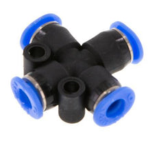 4mm Cross PA 66 Insteekfitting Compact Ontwerp NBR [2 Stuks]