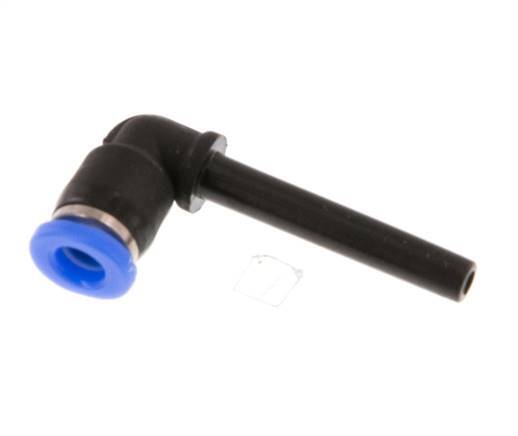 3mm x 3mm 90 graden L-verbinding PBT Insteekfitting Plug Compact Ontwerp NBR [2 Stuks]