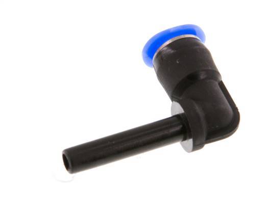 4mm x 4mm 90 graden L-verbinding PBT Insteekfitting Plug Compact Ontwerp NBR [2 Stuks]