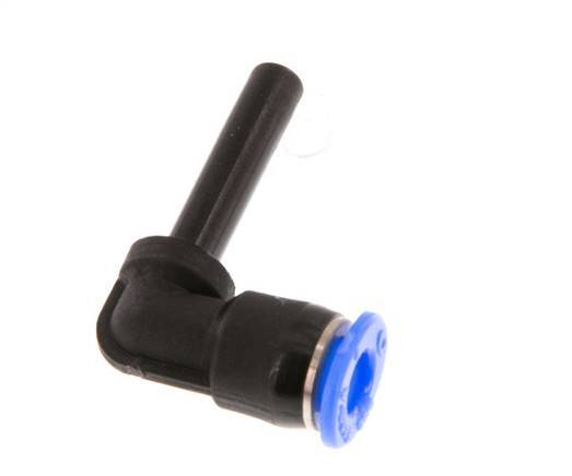 4mm x 4mm 90 graden L-verbinding PBT Insteekfitting Plug Compact Ontwerp NBR [2 Stuks]