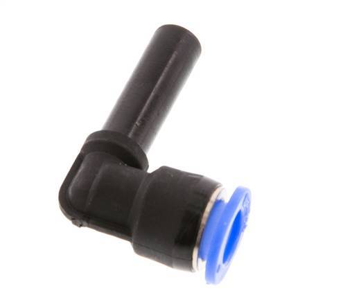 6mm x 6mm 90 graden L-verbinding PBT Insteekfitting Plug Compact Ontwerp NBR [2 Stuks]