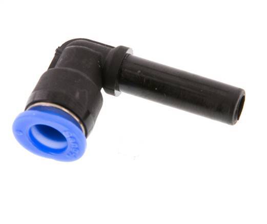 6mm x 6mm 90 graden L-verbinding PBT Insteekfitting Plug Compact Ontwerp NBR [2 Stuks]
