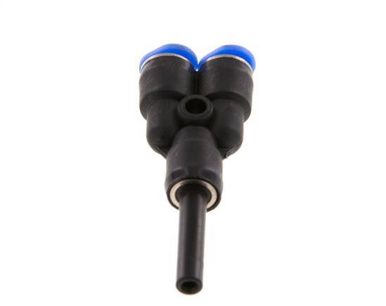 3mm x 4mm Y Push-in Fitting with Plug-in PBT NBR Compact Design [2 Pieces]