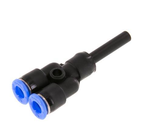 4mm x 4mm Y Push-in Fitting with Plug-in PBT NBR Compact Design [2 Pieces]