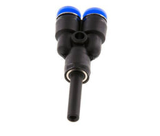 4mm x 4mm Y Push-in Fitting with Plug-in PBT NBR Compact Design [2 Pieces]
