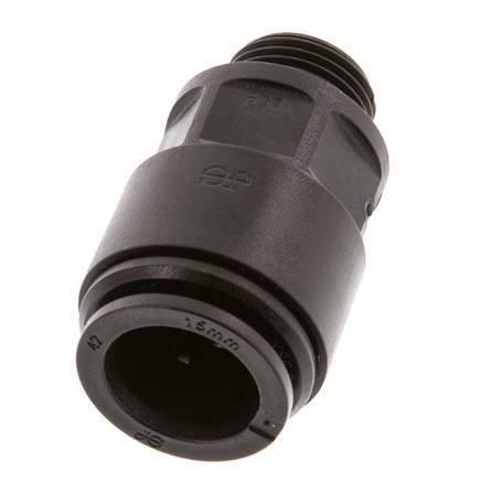 15mm x G3/8'' POM Insteekfitting Buitendraad NBR [2 Stuks]