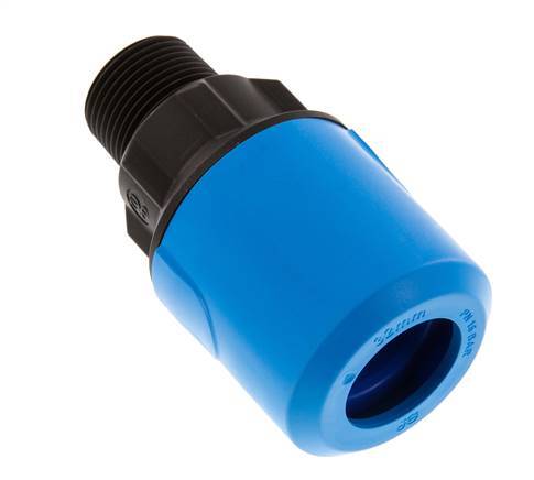 32mm x R1'' POM/PA Insteekfitting Buitendraad NBR
