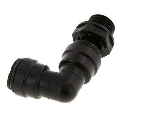 15mm x G1/2'' 90 graden L-verbinding POM Insteekfitting Buitendraad Draaibaar NBR
