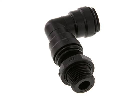 15mm x G1/2'' 90 graden L-verbinding POM Insteekfitting Buitendraad Draaibaar NBR
