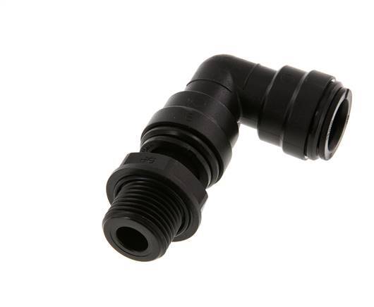 15mm x G1/2'' 90 graden L-verbinding POM Insteekfitting Buitendraad Draaibaar NBR