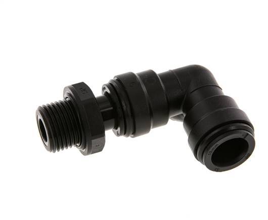 15mm x G1/2'' 90 graden L-verbinding POM Insteekfitting Buitendraad Draaibaar NBR