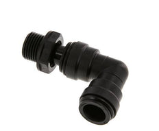 15mm x G1/2'' 90 graden L-verbinding POM Insteekfitting Buitendraad Draaibaar NBR