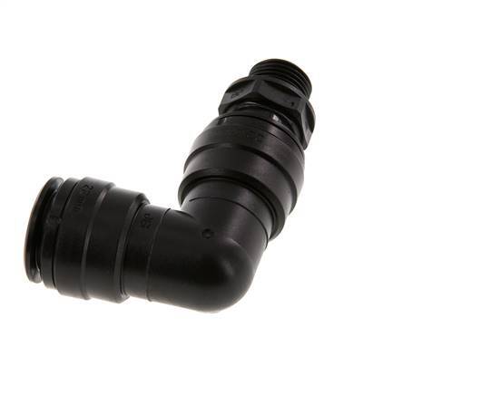 22mm x G1/2'' 90 graden L-verbinding POM Insteekfitting Buitendraad Draaibaar NBR