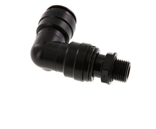 22mm x G1/2'' 90 graden L-verbinding POM Insteekfitting Buitendraad Draaibaar NBR