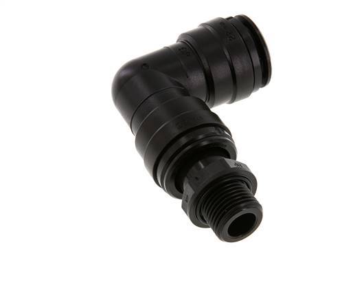 22mm x G1/2'' 90 graden L-verbinding POM Insteekfitting Buitendraad Draaibaar NBR