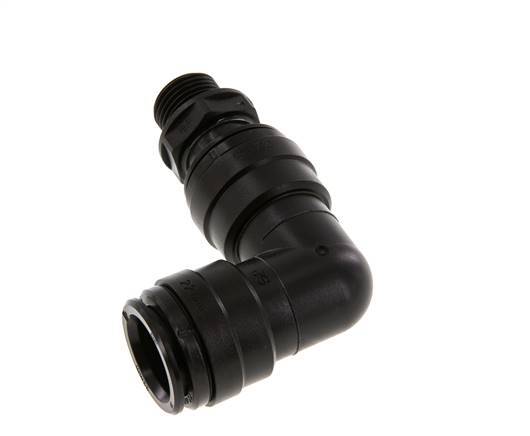 22mm x G1/2'' 90 graden L-verbinding POM Insteekfitting Buitendraad Draaibaar NBR
