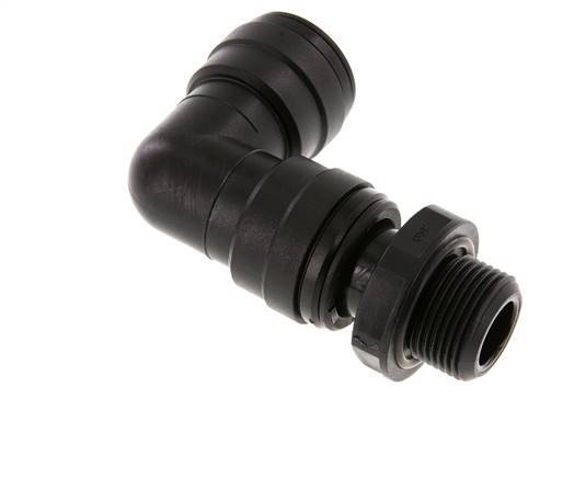 22mm x G3/4'' 90 graden L-verbinding POM Insteekfitting Buitendraad Draaibaar NBR