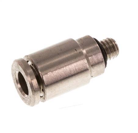 3mm x M 3 Push-in Fitting with Male Threads Brass NBR [2 Pieces]