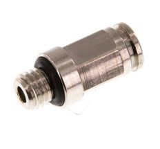 4mm x M 7 Push-in Fitting with Male Threads Brass NBR [5 Pieces]