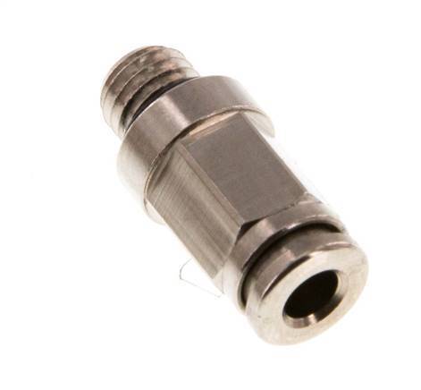 4mm x M 7 Messing Insteekfitting buitendraad NBR [5 Stuks]