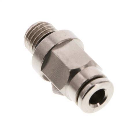 4mm x M 8 x 1 Messing Insteekfitting Buitendraad NBR [2 Stuks]