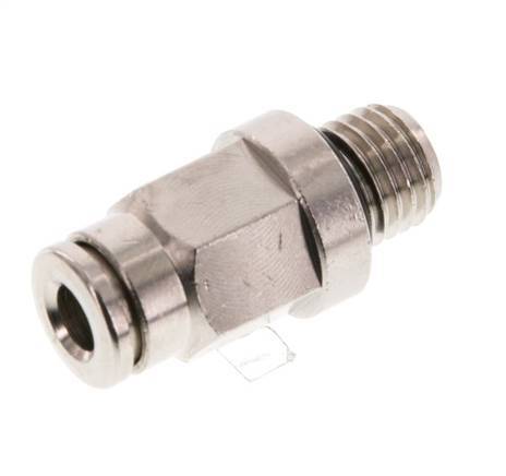 4mm x M 8 x 1 Messing Insteekfitting Buitendraad NBR [2 Stuks]