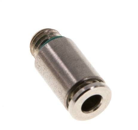4mm x M 7 Push-in Fitting with Male Threads Brass FKM [2 Pieces]