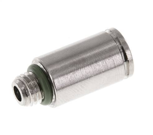 6mm x M 7 Push-in Fitting with Male Threads Brass FKM [2 Pieces]