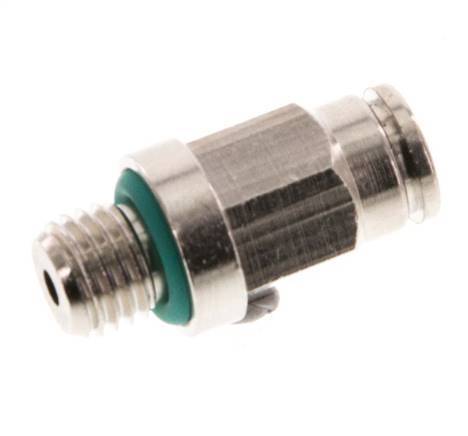 4mm x M 8 x 1 Messing Insteekfitting Buitendraad FKM [2 Stuks]