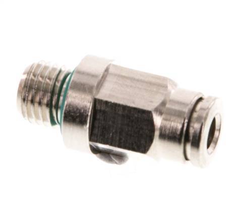 4mm x M 8 x 1 Messing Insteekfitting Buitendraad FKM [2 Stuks]