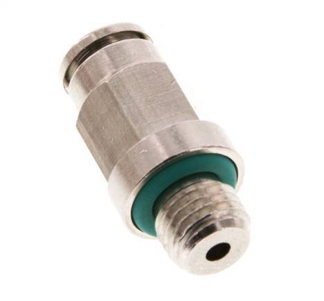 4mm x M 8 x 1 Messing Insteekfitting Buitendraad FKM [2 Stuks]