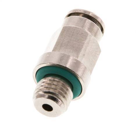 4mm x M 8 x 1 Messing Insteekfitting Buitendraad FKM [2 Stuks]