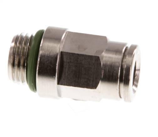 6mm x M 10 x 1 Messing Insteekfitting Buitendraad FKM [2 Stuks]