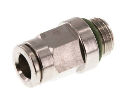 6mm x M 10 x 1 Messing Insteekfitting Buitendraad FKM [2 Stuks]