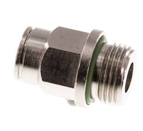 10mm x G3/8'' Push-in Fitting with Male Threads Brass FKM [2 Pieces]