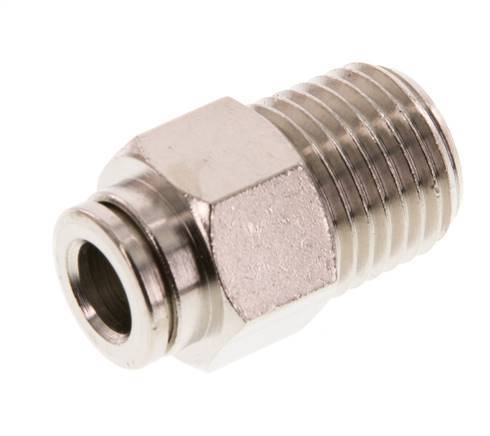 6mm x R1/4'' Push-in Fitting with Male Threads Brass FKM [2 Pieces]