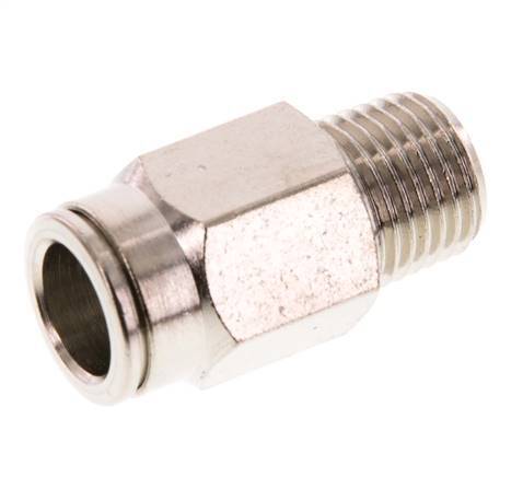 10mm x R1/4'' Push-in Fitting with Male Threads Brass FKM [2 Pieces]